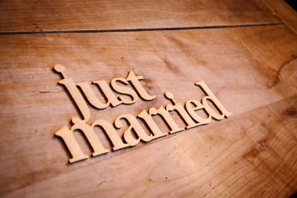 Just Married Schild