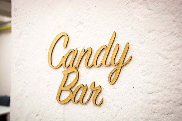 Candy Bar Schild